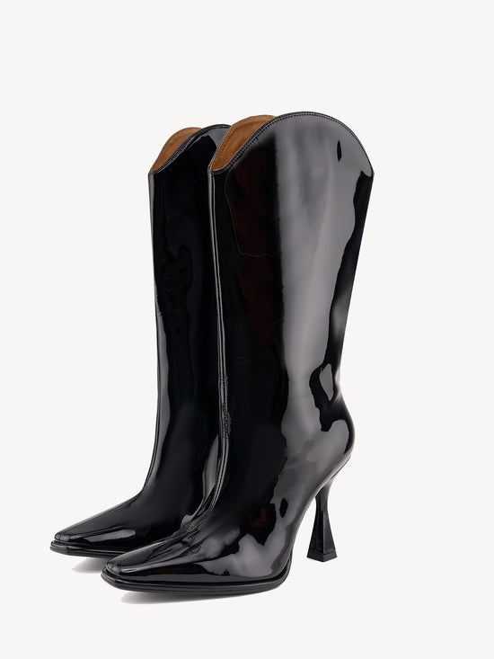 Mirror heeled boots