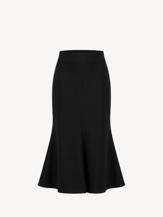 Wool godet skirt