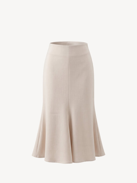 Wool godet skirt