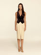 Dark Chocolate cropped velvet vest