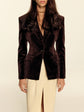 Dark Chocolate Velvet Blazer