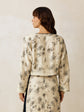 Giovanni cropped linen blazer